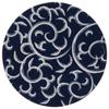 Endo Shoji TKG Paper Coasters, Navy Blue with Arabesque Pattern (100 Pieces), Round, 90mm Diameter, 1mm Thick, a Must-Have for Evening Drinks,
