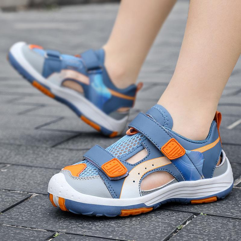 Boys Soft Sandals Fashion Children Shoes Baby Anti Slip Collision Outdoor Girls Flat Beach