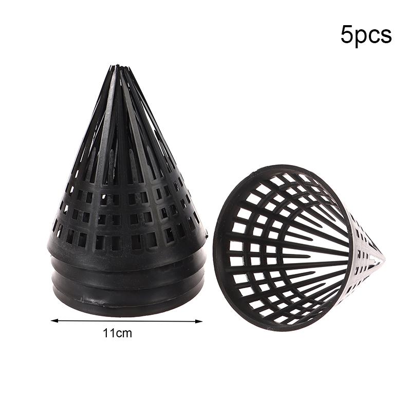 5Pcs Tapered Inlet Fishing Net Finless Eel Loach Trap Fishing Cage Lid Durable Plastic Tackle Cage Lid Black Fishing Accessories