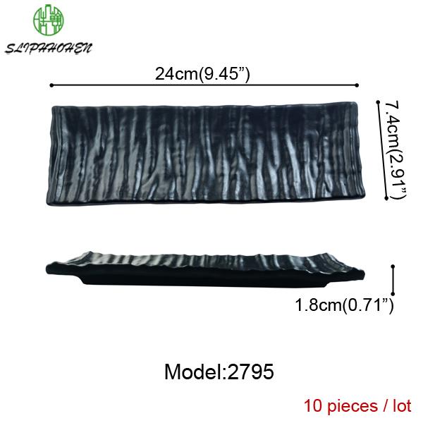 Десертная тарелка для выпечки Японский ресторан Блюдо для суши Прямоугольная столовая посуда A5 Меламин Имитация фарфора Столовая посуда