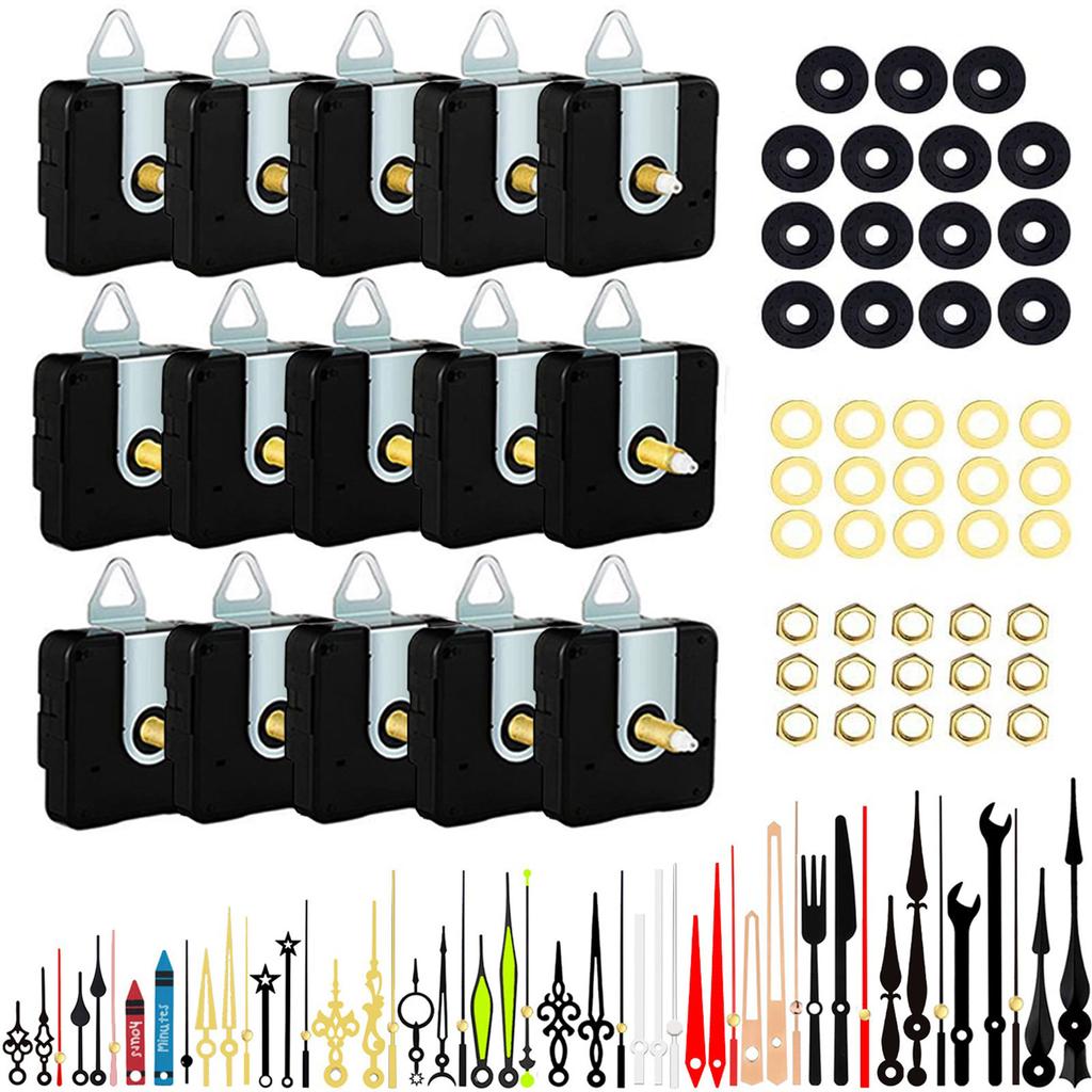 Pendulum Clock Movement Mechanism Quartz DIY Movement Kits Replacement Long-Shaft Repair Accessories Include Hands