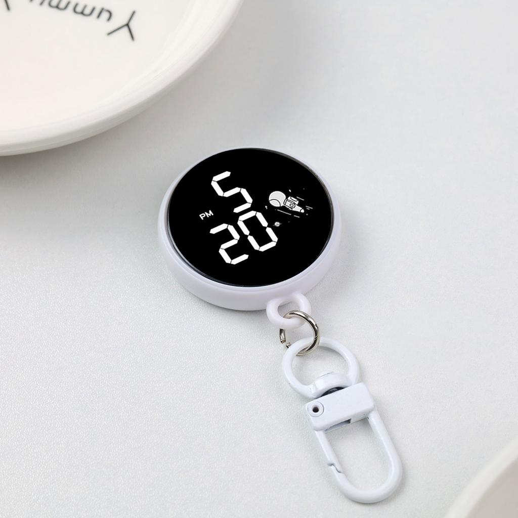 Keychain Digital Watch Personalized Astronaut Style LED Electronic Watch Luminous Digital Display Cartoon Pendant for Student