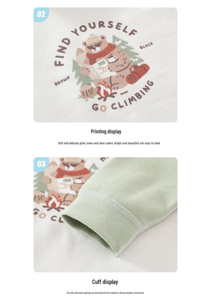 Autumn Baby Sleepwear Set: Quiet Time Pajamas & Base Layer Pants for Boys & Girls