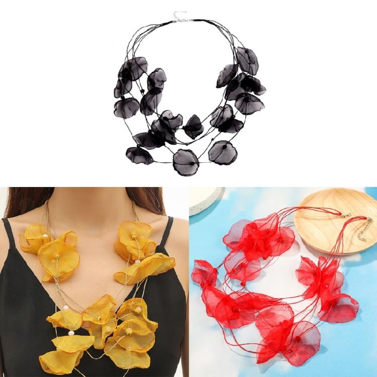 Übertriebene Blütenblatt-Anhänger-Halskette Choker Schlüsselbein-Kette Weihnachtsgeschenke