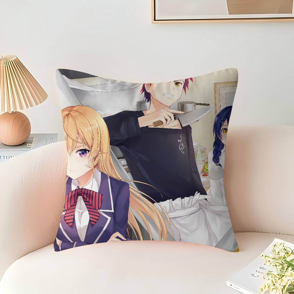 Anime F-Food Wars Shokugeki no Soma Kissen Kissenbezug Kissenbezug Wohnzimmer Sofa Heimdeko Angepasst
