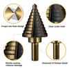 Metal Wood Drilling Tool Automatic Center Punch Step Drill Bit Set Nitride Coated Metric/Inch Cone Drill Bit Hole Opener
