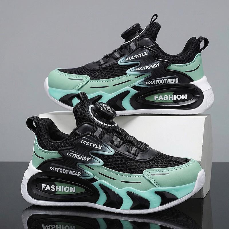 Youth Style Shoes Boys Lightweight Breathable Mesh Running Shoes Kids Outdoor Indoor Sports Slip-On Style