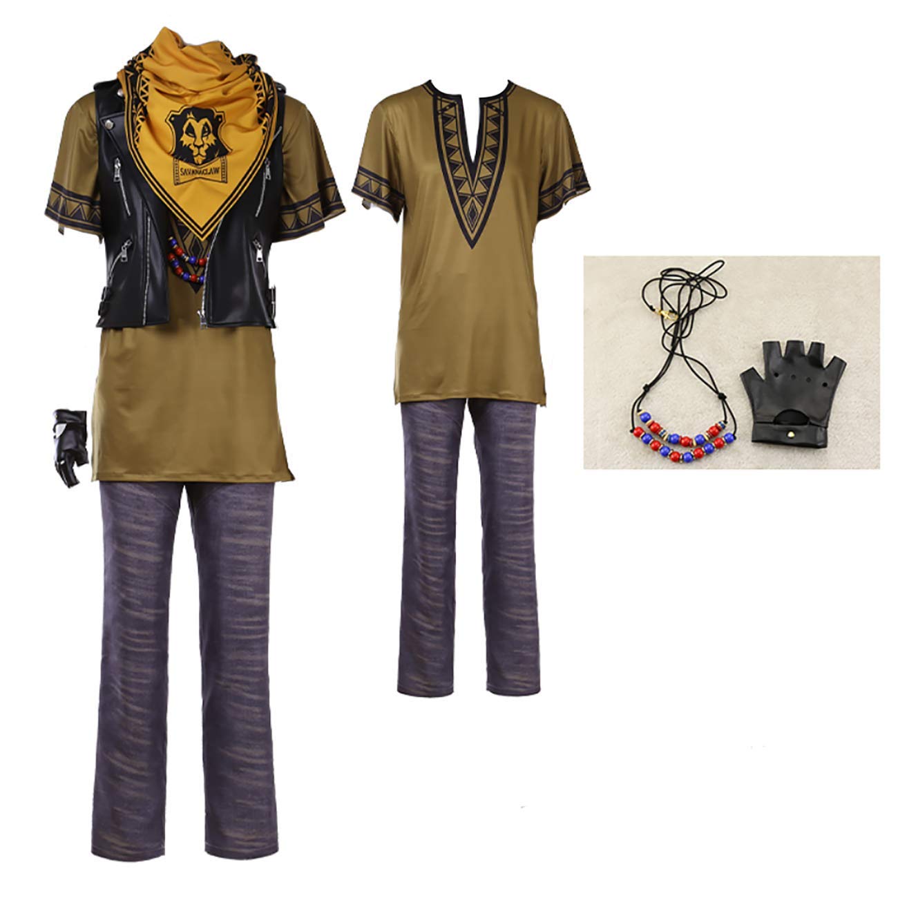 

Elf Forest Cosplay Ruggie Butch Savanaclaw Dorm SSR Dorm Uniform Costume, Women s Size L