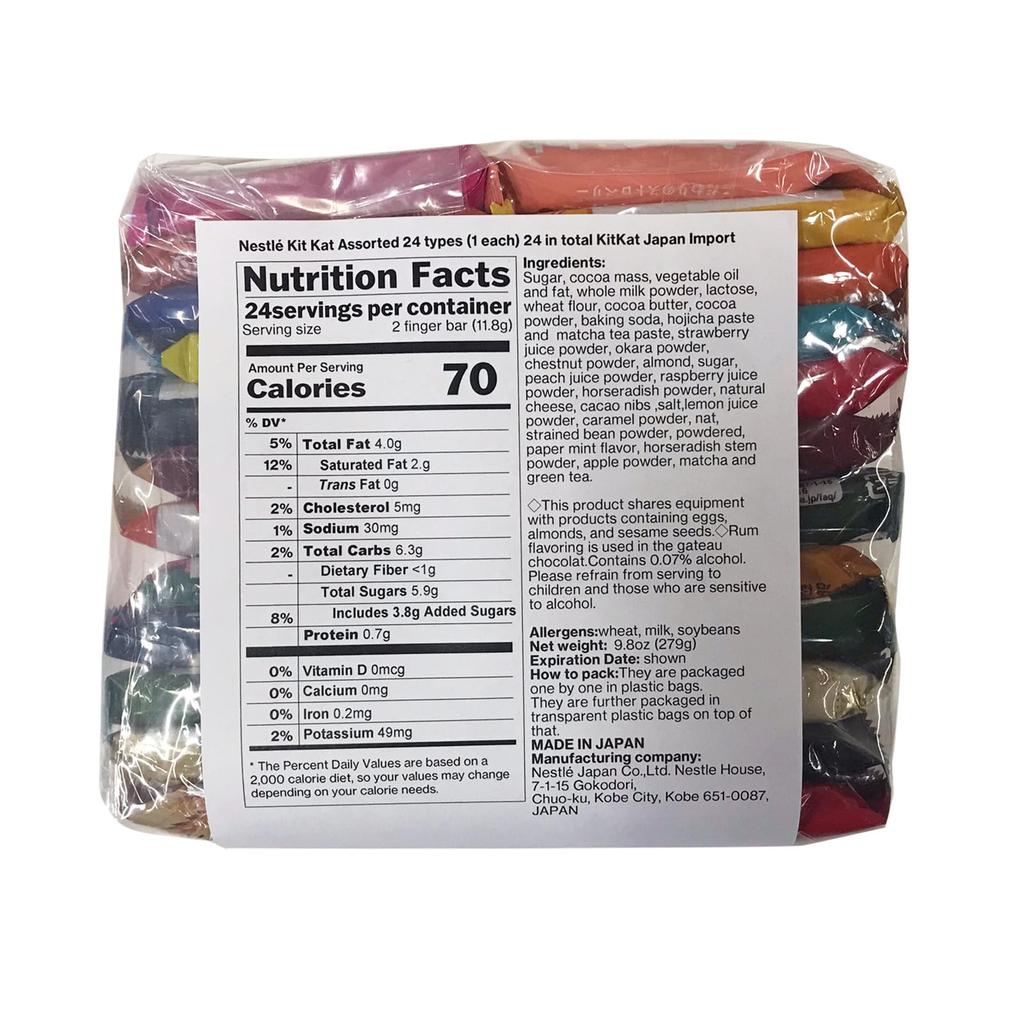 Nestlé KitKat Sortiment 24 příchutí z Celkem 24 KitKat Kit Kat (1 každý)