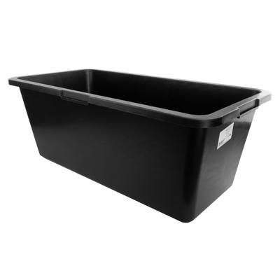 Rectangular Construction Bucket 60L Black For Mortar Concrete Resistant Container