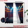 2D flat printing 2pcs Drapes Boxing Arena Digital Printed Polyester Drapes Festive Wall Decor for Booths Studio decoration