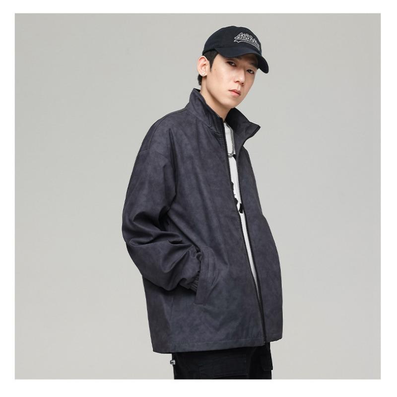 Trend Casual Coat Men's Spring and Autumn New Loose High Street Fashion Teenager Simple Jacket Tide