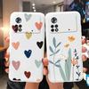 Case For Poco X4 Pro 5G Poco M4 Pro Cute Heart Flower Back Cover Soft Silicone Matte Protective Funda For Xiaomi Poco X6 X5 Pro