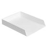 Amazon Basics Letter Tray Storage Plastic Organizer, White, Rectangular, 2-Pack
