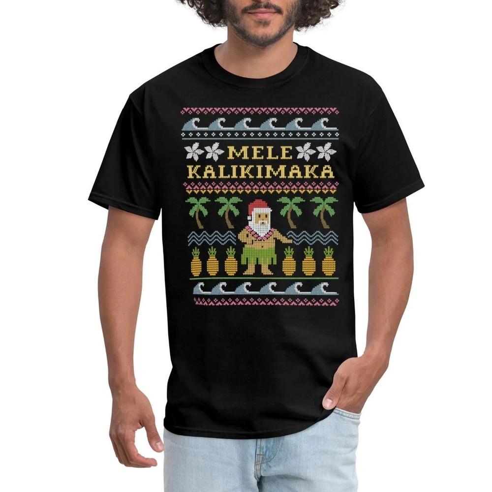 Mele Kalikimaka Santa Ugly Christmas Men s T-Shirt HS231 Unisex T-Shirt M