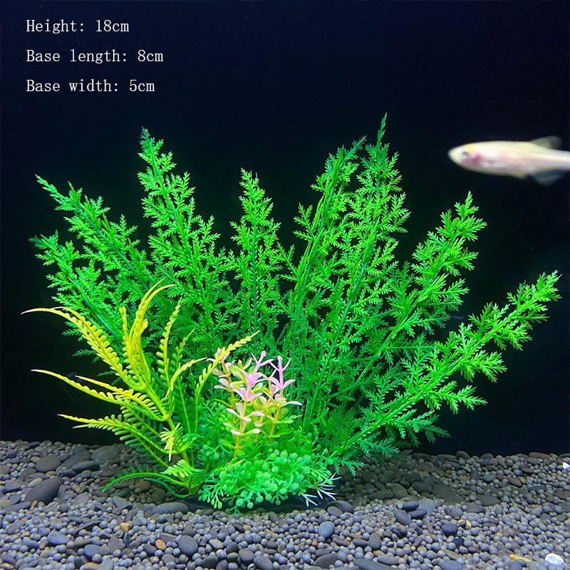 Künstliche Unterwasser-Pflanzen aus Kunststoff für Aquarien, Aquarien, gefälschte Sträucher, grünes Wasser, Gras, Betrachtungssimulation, Dekoration