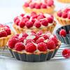 4-inch mini tart molds nonstick carbon steel removable-bottom daisy-edged round baking pan black 8PCS