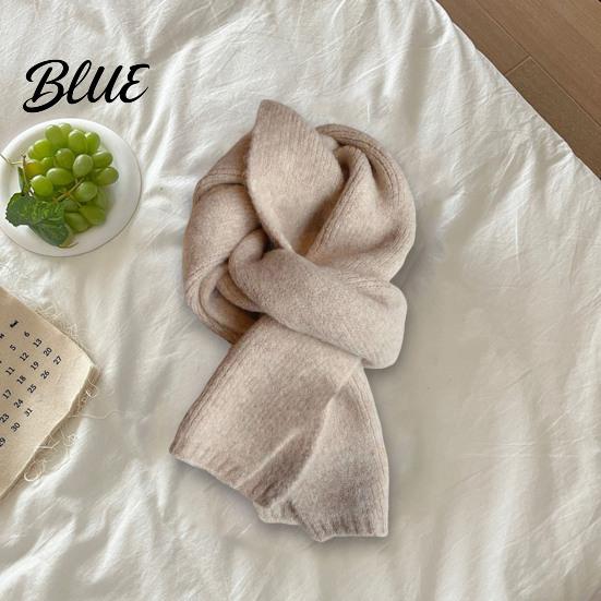 Cold Weather Scarf Neck Wrap Warm Women Color Thickened Knitting Solid Soft Thermal Casual Outfit