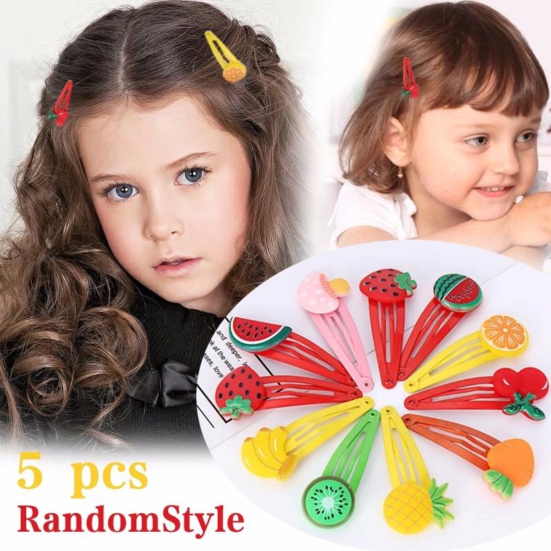 Buy 5 Pieces/set Children Hair Accessories Headdress Fruit Hairpin Girl