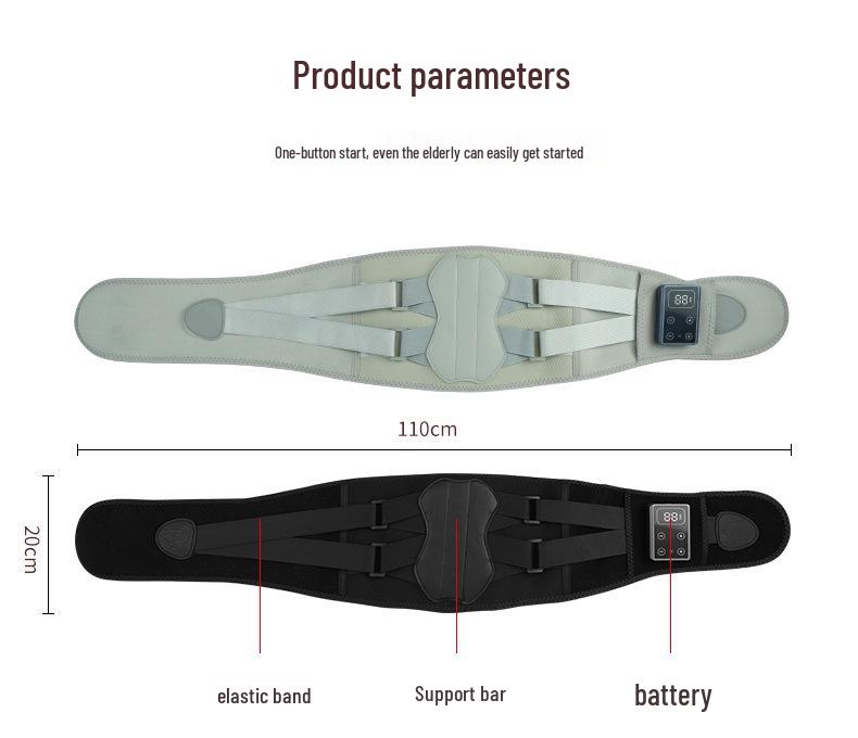 Cross-Border Smart Waist Massager with Bionic Spine Support and Moxa Heating