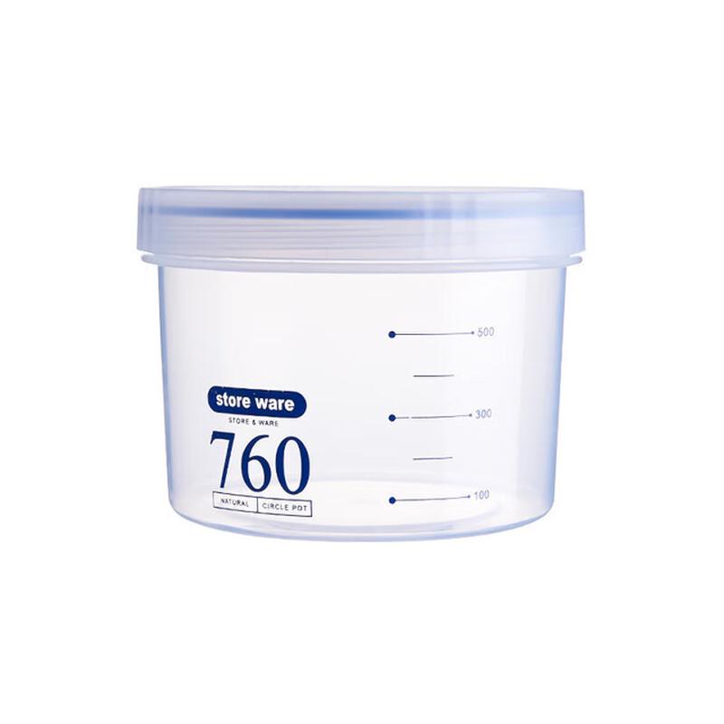 Round Plastic Food Storage Container with Scale