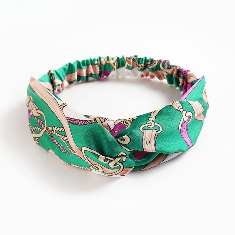 Summer Fashion Women Girls Bohemian Hair Bands Print Headbands Vintage Cross Turban Bandage Bandanas Hair Bands Hair Accessories