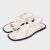 Fashion Metal Buckle Decoration Over Toe Flat Sandals Women Fashion Ankle Strap GLADIATOR Sandals Luxury Designer Summer Beach Slippers