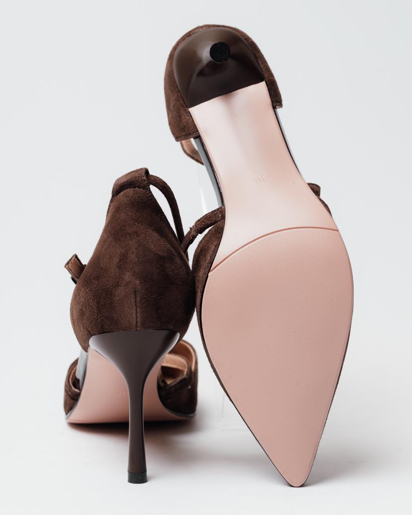 Women's Heeled Shoes Melanda 4279 36 Brown Suede