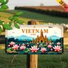 Vietnam  Retro Metal Aluminum Decorative Sign Plaque, License Plate Decoration, Car Decoration Cover, 6×12 Inches Suitable for