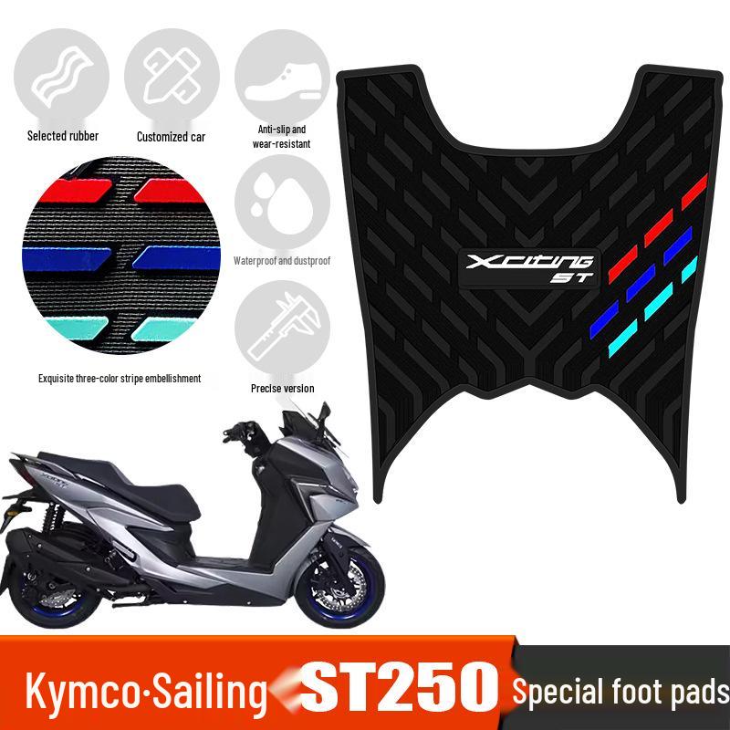 Waterproof Non-Slip Footrest Pedal Pad for Kymco Xciting ST250 CK250T-16 Motorcycle
