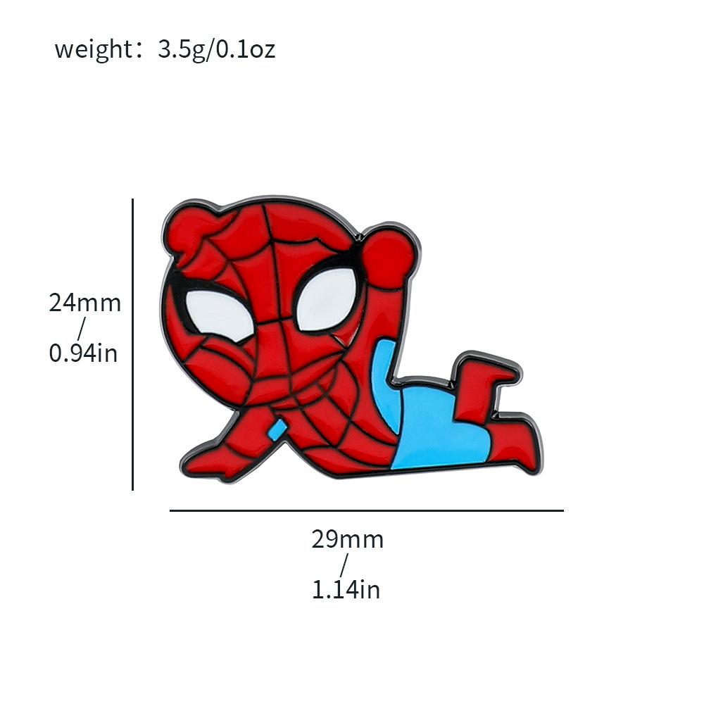 89 Spider-Man Alloy Brooch Marvel Superhero Spider-Man Metal Badge Backpack Jacket Personalized Decoration