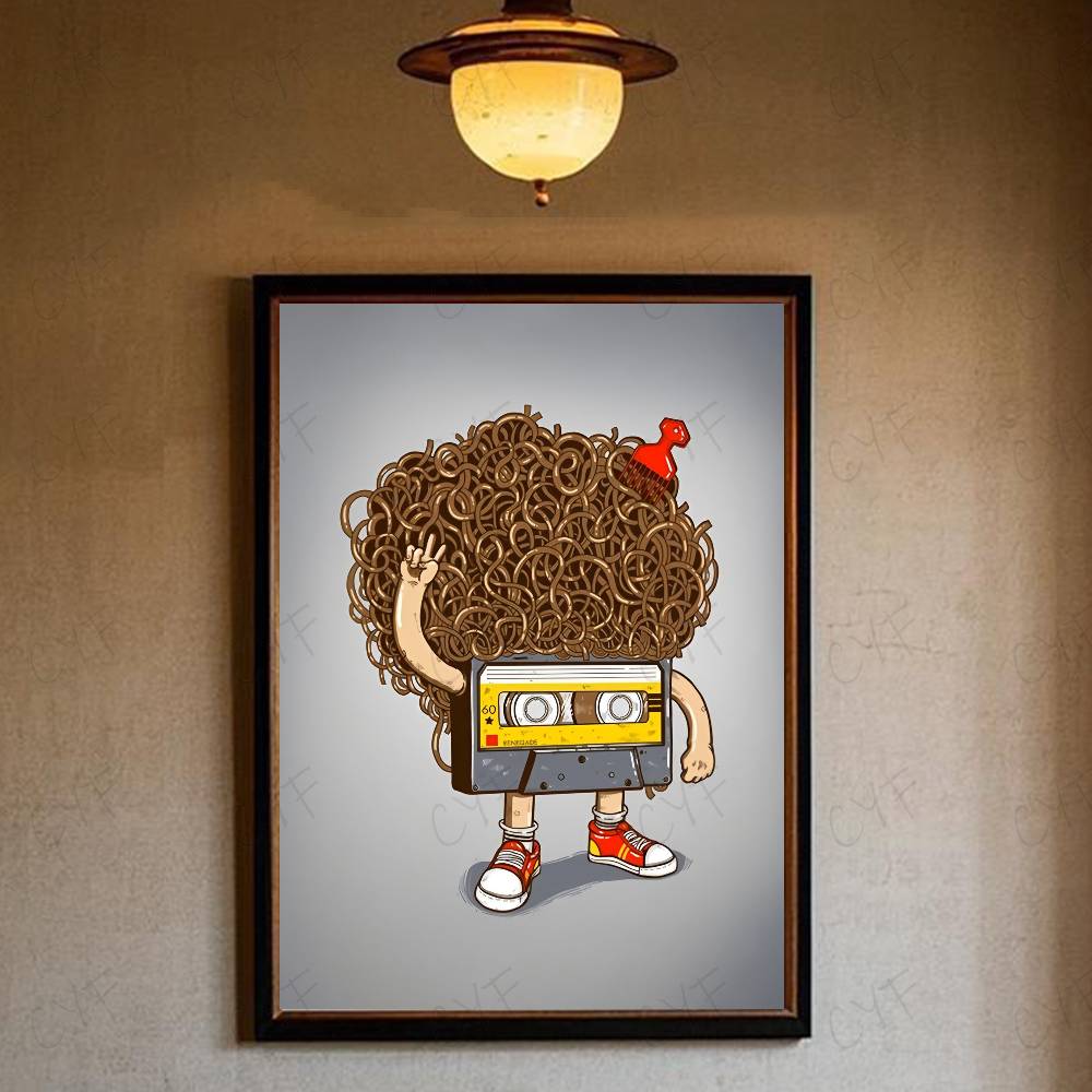 Funny Food Fancy Art Poster Home Living Bed Room Bar Hallway Sticky Wall Art Printing Waterproof Aesthetic Decor
