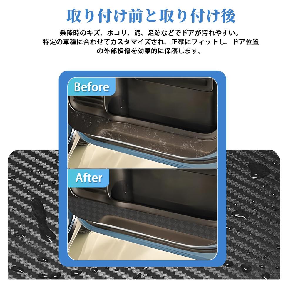 SHAOHAO 2025 New Suzuki Spacia MK53S Door Kick Improved TPU Exclusive for Driver and Passenger Easy Stain Scratch Kick Door Trim Spacia MK53S Interior