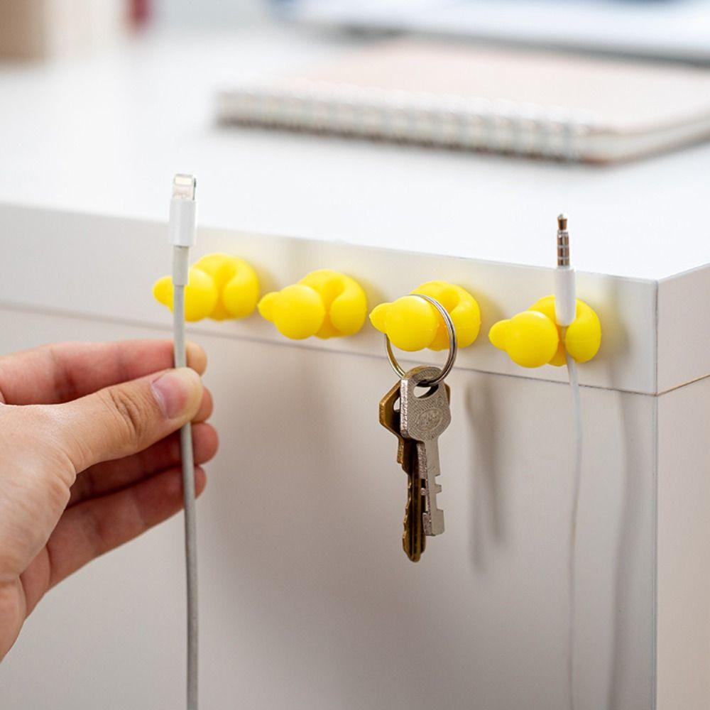 

Держатель шнура в форме утки Силиконовый органайзер для шнура в форме утки Держатель шнура Управление кабелем