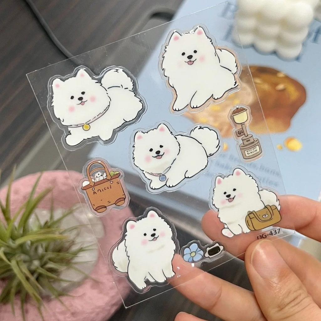 Girlish Cute Pink Fruit Ice Cream 3D Relief Stickers High-quality Epoxy Resin Jelly Decals for IPad Laptops Phone Case DIY Decor