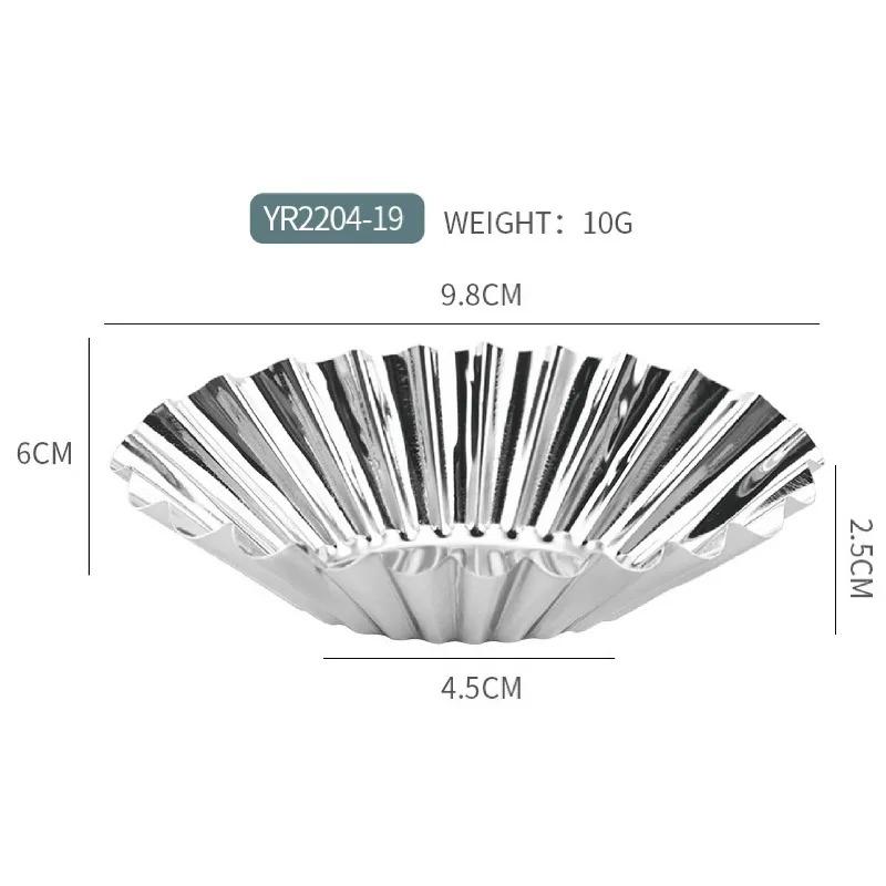 Mini Aluminum Alloy Tart Molds Cupcake Cookie Pudding Pie Mould Non-stick Party Baking Tools Muffin Cups Pastry Accessories