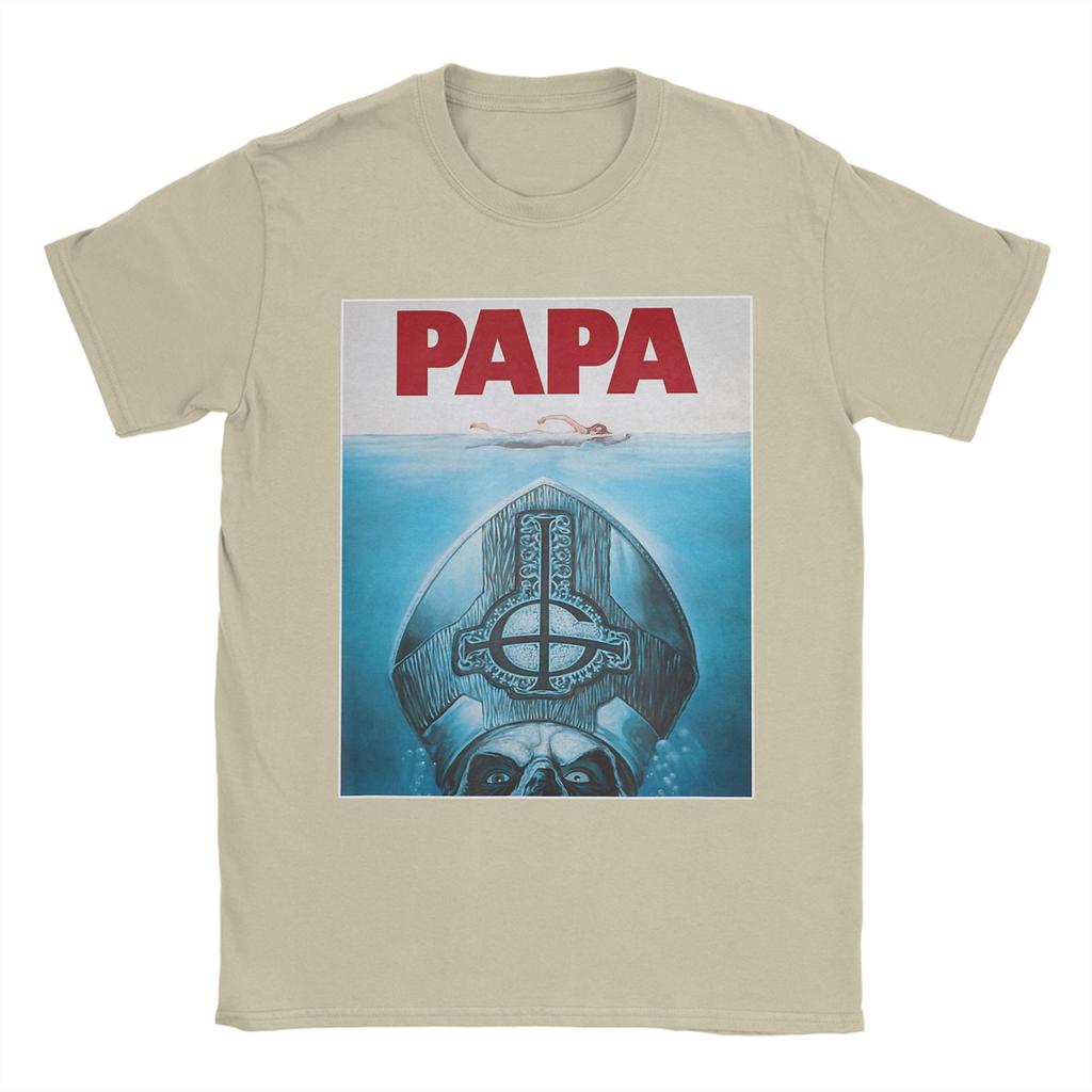 Ghost Band Papa Poster T-Shirts Men  Unique 100% Cotton Tee Shirt O Neck Short Sleeve T Shirts Classic Clothing