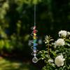 Creative 3D Crystal Rotate Sun Catcher Colorful Hangings Spinner Gazing Ball Decorative Rainbow Maker Home Decorations
