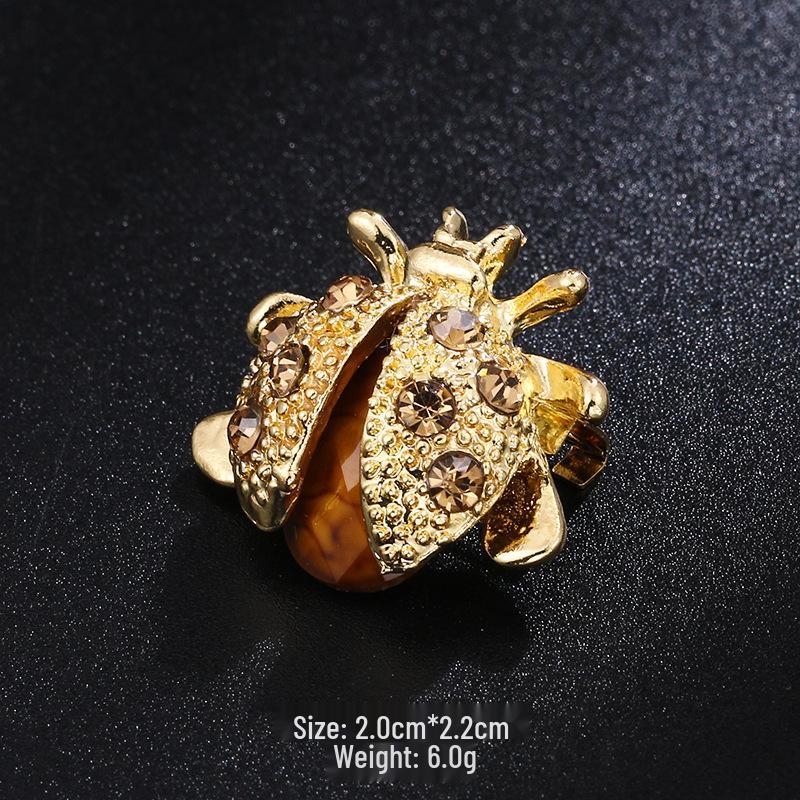 Nowy Styl Broszka Pszczoła z Kroplami Oleju - Urocza Pins Zwierzęcy na Kołnierzyki i Dodatki do Odzieży