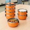 Reusable Thermal Lunch Box Stackable Insulated with Handle, Stainless Steel Interior Easy Cleaning Design, Leak-Proof Portable Food Container