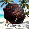 Custom Name Personalized Arsenal F.C Print Umbrella, Auto Open Close, 8‑Rib Sturdy Frame, Commute Camping Hiking Use, Birthday Gift