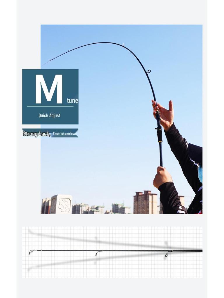 Fiberglass Lure Rod, M/ML Action with Hollow Spigot Handle