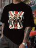 The Graphic T-shirt - Full-Body Band Print with Union Jack Design