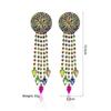 Vintage Ethnic Geometric Water Drop Tassel Earrings for Women Boho Elegant Rhinestone Flower Cloud Long Dangle Earrings