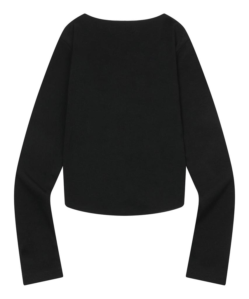 MUCENT Maring Eyelet Lace-Up Corset Rolled Long Sleeve Tee (3 Colors)