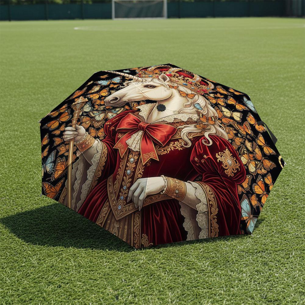 

1 PC Automatic Folding Umbrella- Classical court style Pattern, Portable & Foldable Design with 8 Ribs, Christmas Birthday Gifts