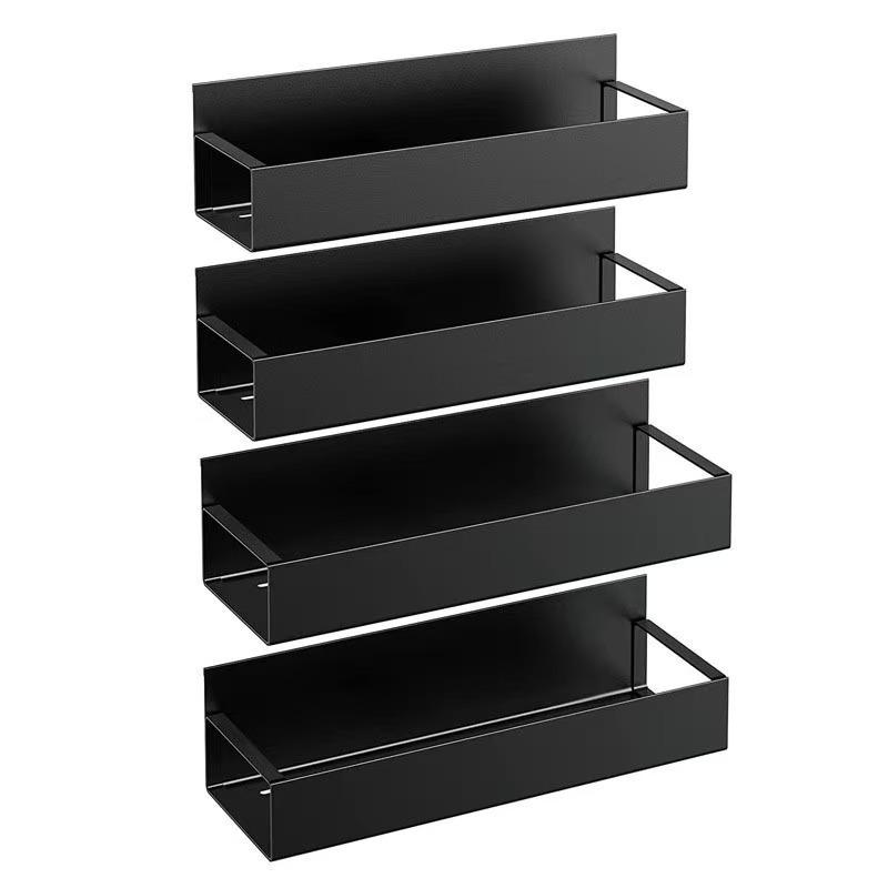 Magnetic Carbon Steel Refrigerator Spice Rack - Punch-Free Storage for Daily Kitchen Use
