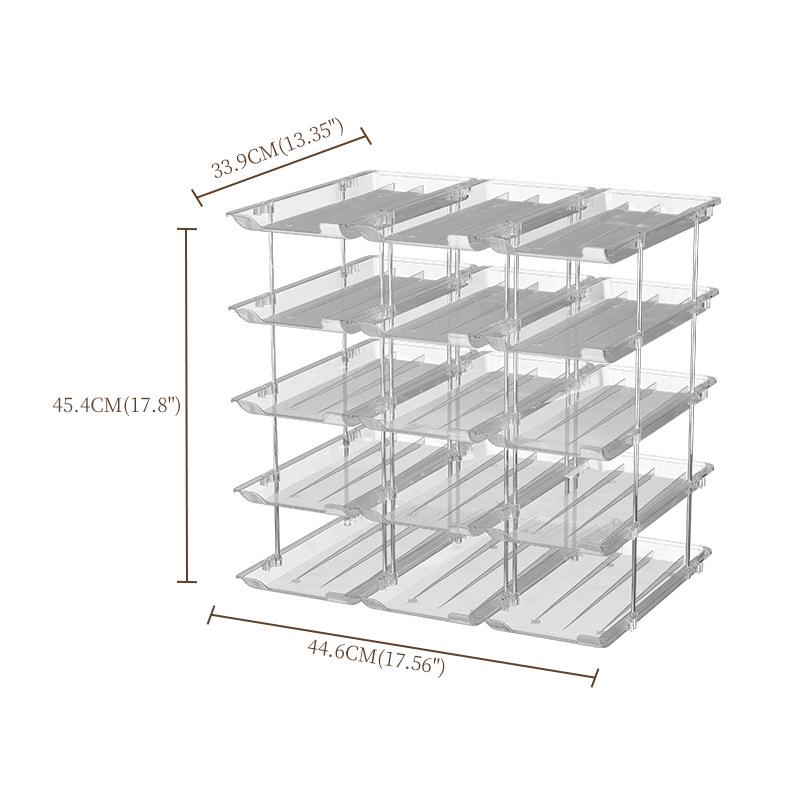 Stackable Multi-layer Transparent Storage Rack for Canned Food and Beverages