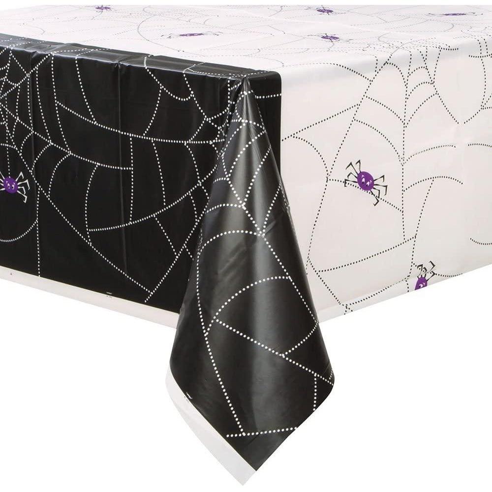 Unique Party Plastic Spider Halloween Party Table Cover