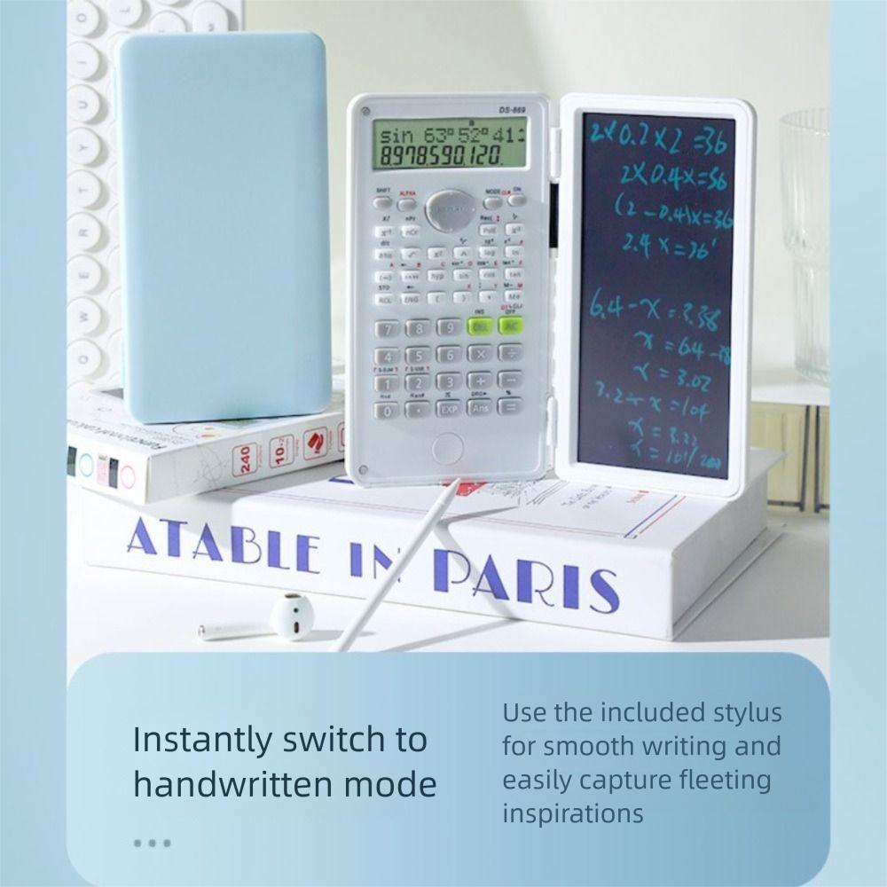 2 IN 1 Scientific Calculator with LCD Notepad Portable Handwriting Board  School Office